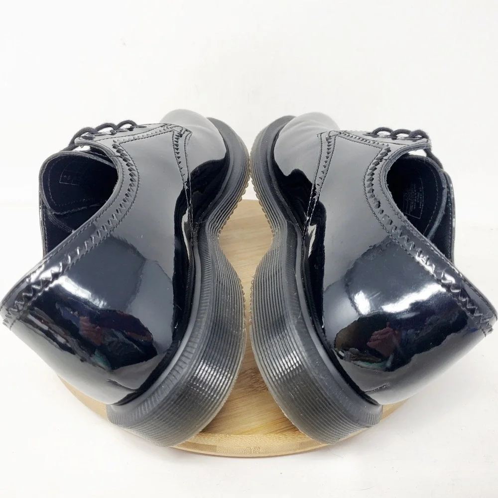 Dr Martens Shoes Womens 7 Trulia Black Patent Leather Oxford Punk Goth‎ Creeper
